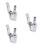 3Pièces Colliers De En Laiton 6Mm Argent Durable Et 6