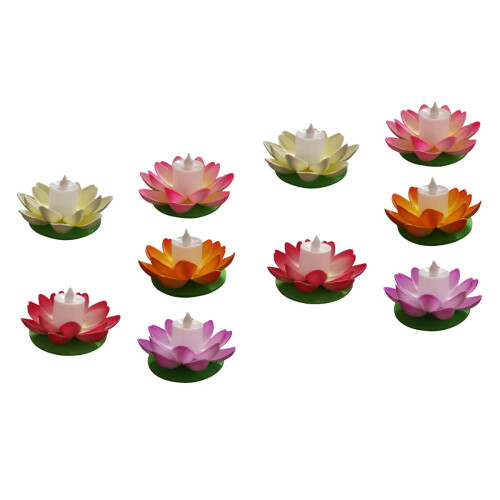 12Pièces Lanternes Lotus LED Rechargeables Décoration 2