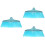 3Pcs Refill Broom Heads Sky-Blue Plastic for Desktop and Floor Use 8