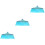 3Pcs Refill Broom Heads Sky-Blue Plastic for Desktop and Floor Use 7