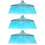 3Pcs Refill Broom Heads Sky-Blue Plastic for Desktop and Floor Use 10