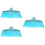 3Pcs Refill Broom Heads Sky-Blue Plastic for Desktop and Floor Use 9