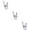 3Pcs 6Mm Brass Silver Pneumatic Pump Tyre Clamp Easy Attach 7