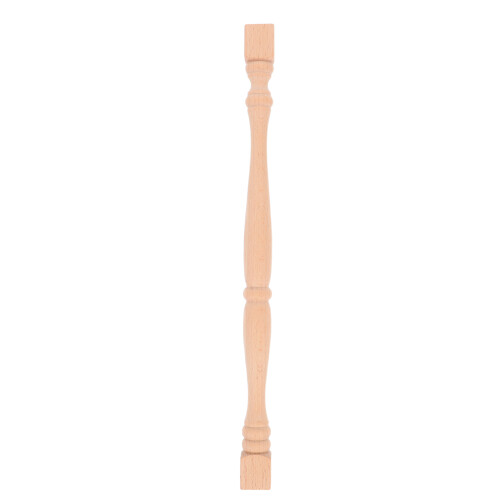 2Pcs Solid Wood Roman Column Spindles Decorative Handrail Posts Beige 1