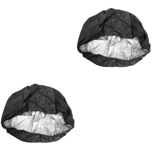 2Pcs Lightweight Black Grass Machine Covers Waterproof Uv Protection 2