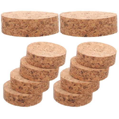 20Pcs Multi-Use Beige Cork Plant Mats Round Coasters for Pots