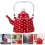 2Pcs Red Enamel Tea Kettle Vintage Portable Water Heating Pot 7