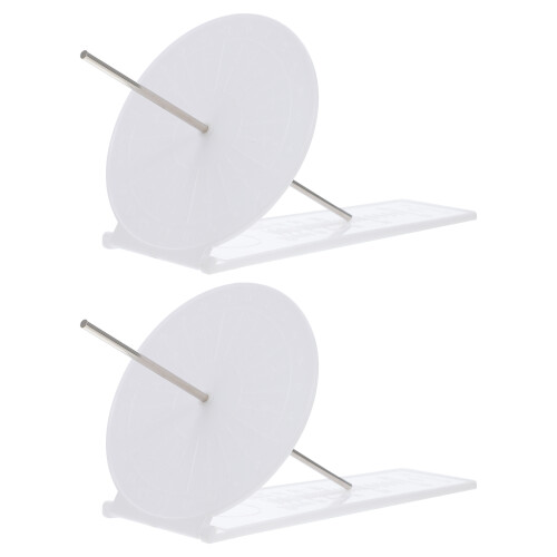 6Pcs White Plastic Sundial Clock Teaching Aid Equatorial Model