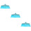 3Pcs Refill Broom Heads Sky-Blue Plastic for Desktop and Floor Use 11