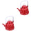 2Pcs Red Enamel Tea Kettle Vintage Portable Water Heating Pot 2