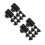 20Pcs Black Press on Plastic Perfume Bottle Caps Square Cover Lids 4