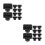20Pcs Black Press on Plastic Perfume Bottle Caps Square Cover Lids 6