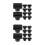 20Pcs Black Press on Plastic Perfume Bottle Caps Square Cover Lids 9