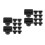 20Pcs Black Press on Plastic Perfume Bottle Caps Square Cover Lids 7