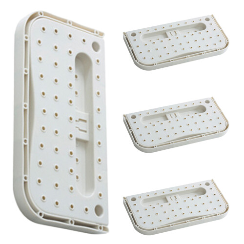8Pcs Wall Mounted Foldable Shoe Rack White Minimalist Shoe Storage 1