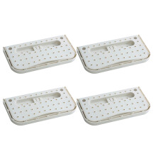 8Pcs Wall Mounted Foldable Shoe Rack White Minimalist Shoe Storage