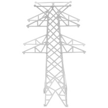 2Pcs White ABS Miniature Electric Towers for DIY Model Train Scenes