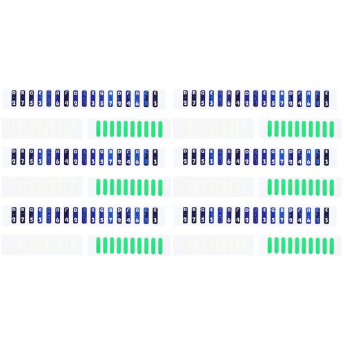 2Sets 17 Keys Finger Instrument Note Stickers Clear Readable Assorted 1