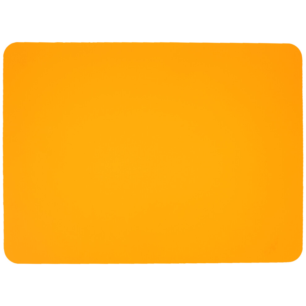 Vaguelly 4Pcs Orange Pvc Placemats Reusable Heat-Resistant Mats For Party Use