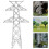 2Pcs White ABS Miniature Electric Towers for DIY Model Train Scenes 11