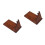 2Pcs Household Cutter Shelf Solid Wood Kitchen Organizer Brown 3