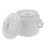3Pcs Ceramic Stew Pots White Soup Bowls with Lid 1