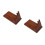 2Pcs Household Cutter Shelf Solid Wood Kitchen Organizer Brown 4
