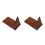2Pcs Household Cutter Shelf Solid Wood Kitchen Organizer Brown 8