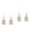 4Pcs Beige Polyester Tassel Hanging Decor for Curtains and Pillows 4