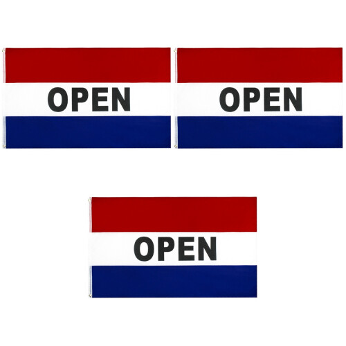 3Pcs Multi Open Flag Banner Simple Design Durable for Business Use 2