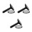 3Pcs Handheld Clothes Steamer Nozzle Black with Brush for Easy Ironing 7
