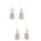 4Pcs Beige Polyester Tassel Hanging Decor for Curtains and Pillows 7