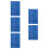 5Pcs Blue Classroom Hanging Pocket Chart Organizer for Teaching Use 9