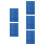 5Pcs Blue Classroom Hanging Pocket Chart Organizer for Teaching Use 6