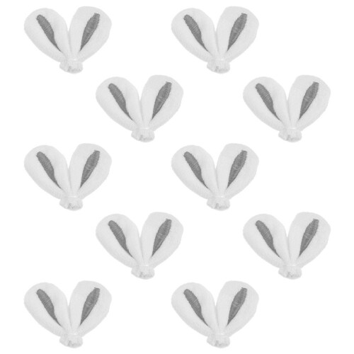 50Pz Decorativi Grigi Orecchie Coniglio Per Clip 1