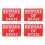 12Pz Targhette Rosso Vintage Per Recinzioni 1