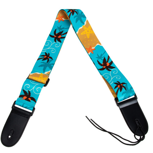 2Pcs Blue Guitar Replacement Strap Cloth Washable Guitar Belt 1
