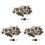 150Pcs 17Mm Star Pattern Jeans Buttons Assorted Color Brass for Denim 2