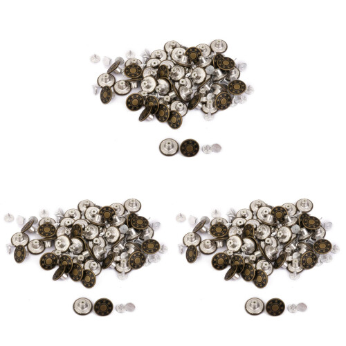 150Pcs 17Mm Star Pattern Jeans Buttons Assorted Color Brass for Denim 1