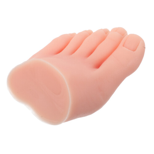 2Pcs Soft Silicone Nail Practice Foot Model Beige Realistic Mannequin 2