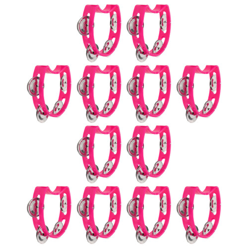 24Pz Tamburelli Per Bambini Rosa in Con 4 Leggeri