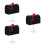 3Pz Mini Casette Decorative in Metallo Nero Per Ridotti 10