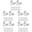 50Pz Decorativi Grigi Orecchie Coniglio Per Clip 7