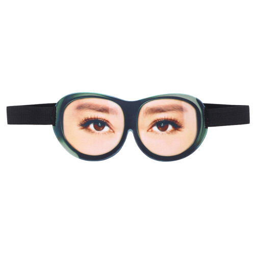 3Pz Maschera Occhi Nera Con Fascia Morbida Per Relax E
