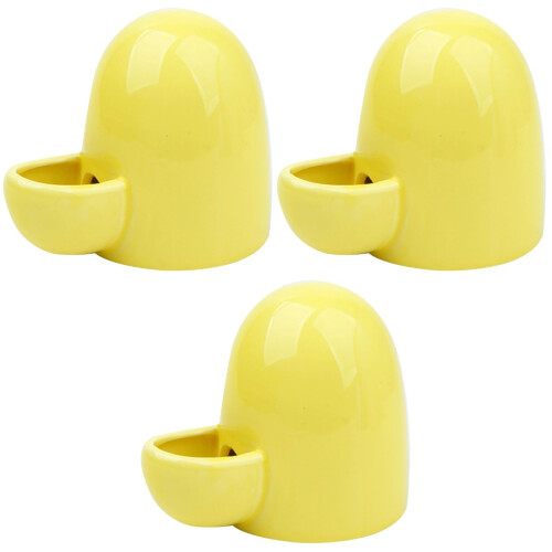 3Pcs Yellow Rabbit Drinking Bowl Self-Dispensing Pet Feeder 2