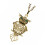 2Pz Collana Gufo Oro Gioiello Design Vintage 1