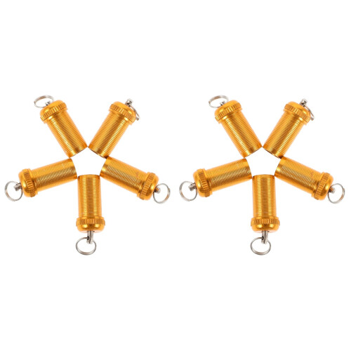 10Pz Fine Canna Pesca Oro Stopper Antigraffio 2