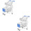 2Pz Mini Carrello Gioco E Decor Scuro Per Bambini E Stanza Ufficio 7