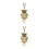 2Pz Collana Gufo Oro Gioiello Design Vintage 6