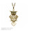 2Pz Collana Gufo Oro Gioiello Design Vintage 10